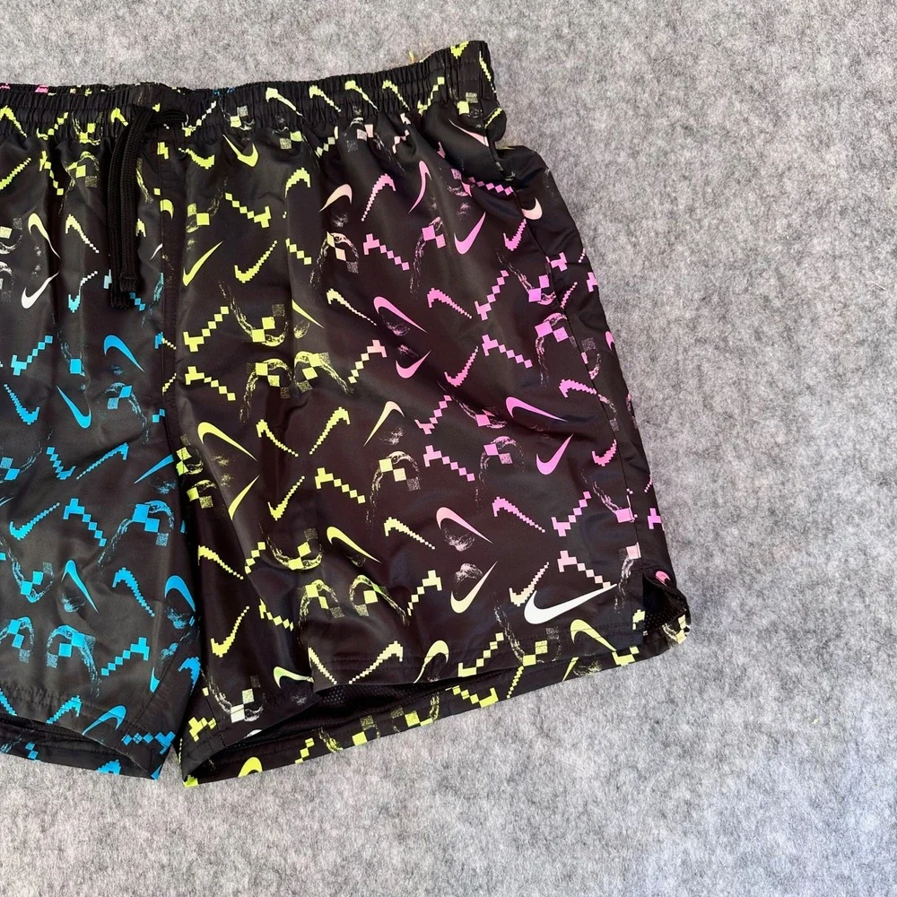 Nike Mens XXL Black Pixelated Swoosh Swim Volley Shorts NESSD516-001 NWT